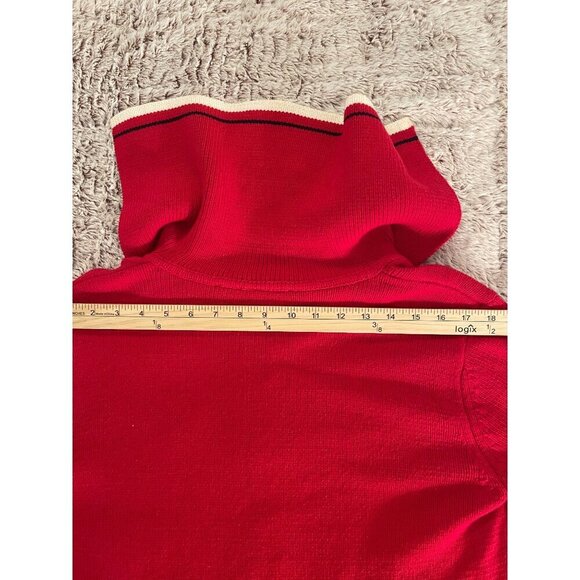Red Villager Sport Nautical‎ Wheel Sweater Women's Sz M Cotton & Acrylic - Picture 14 of 16